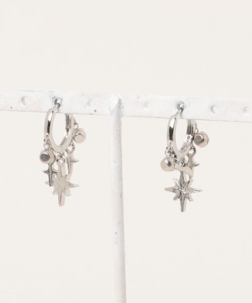 MASHIRO ピアス スターダストミックスドロップリングペアピアス(MA