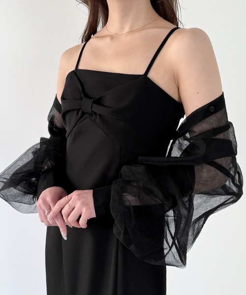 「junoah」 キャミソールワンピース X-LARGE ブラック レディース_画像4