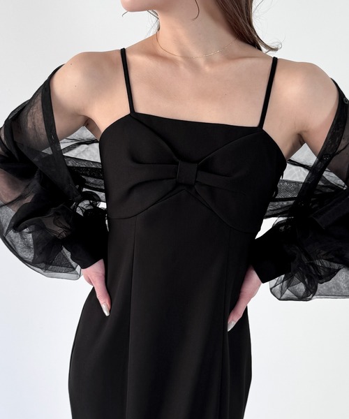 「junoah」 キャミソールワンピース X-LARGE ブラック レディース_画像5
