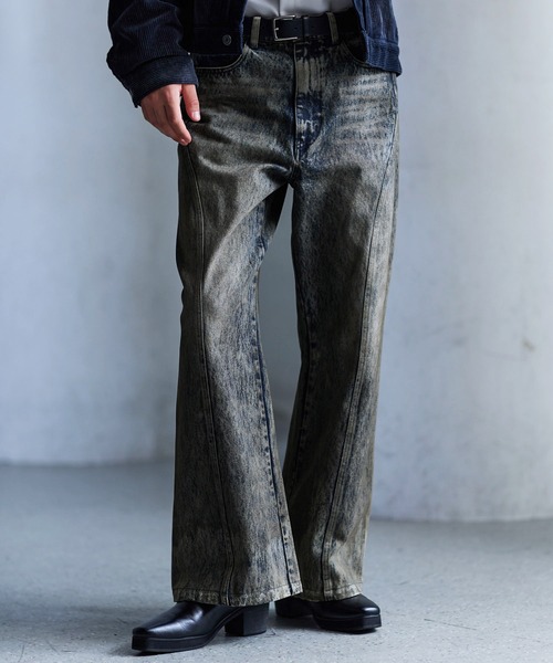 「CLEL」 ブーツカットデニムパンツ X-SMALL ブルー メンズ_画像2