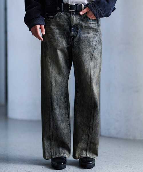 「CLEL」 ブーツカットデニムパンツ X-SMALL ブルー メンズ_画像3