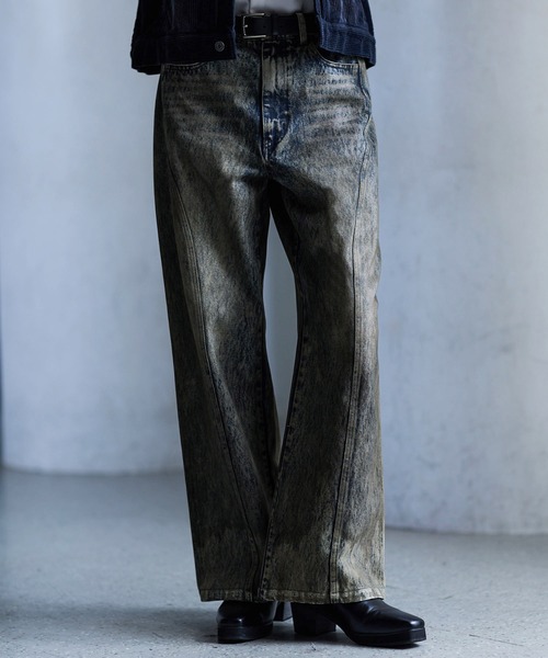 「CLEL」 ブーツカットデニムパンツ X-SMALL ブルー メンズ_画像4
