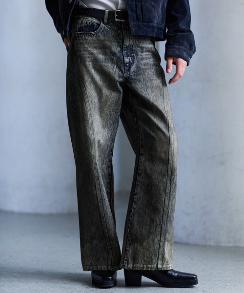 「CLEL」 ブーツカットデニムパンツ X-SMALL ブルー メンズ_画像7