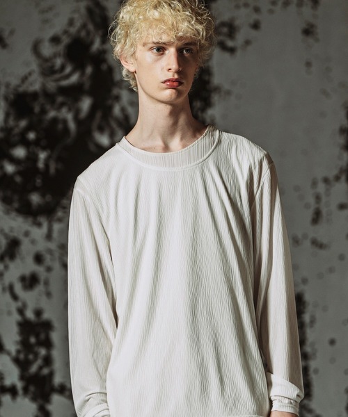 NO ID.（ノーアイディー） tシャツ Layered C/N Pullover / レイヤード