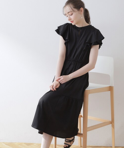 「couture brooch」 ノースリーブワンピース 38 ブラック レディース_画像9