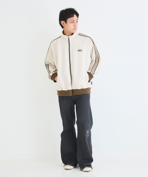 「KANGOL SPORT」 ジャージブルゾン L アイボリー レディース_画像7