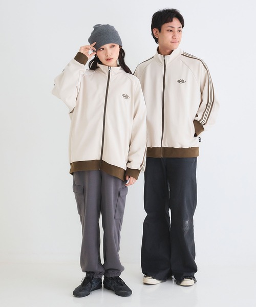 「KANGOL SPORT」 ジャージブルゾン L アイボリー レディース_画像9