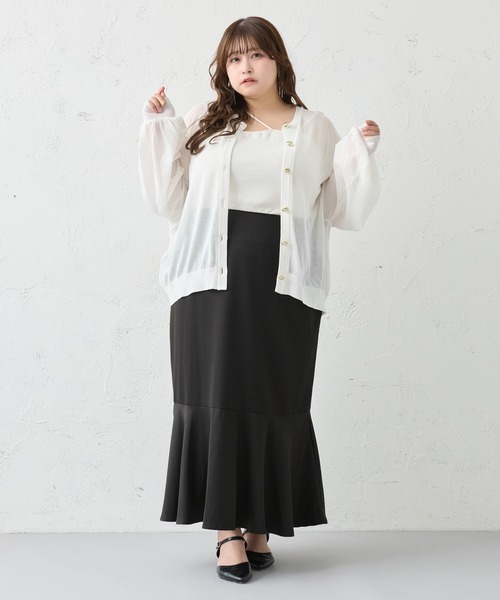 「Louiosy」 ニットカーディガン 3L ボルドー レディース_画像7