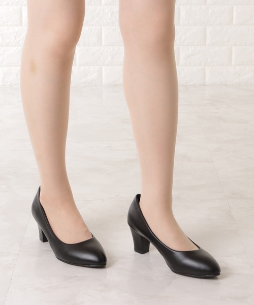 Lace Ladies パンプス 「選べるヒール3タイプ」ポインテッド