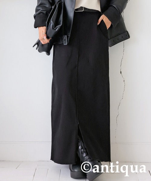 スカート デニム ロングカラーデニムスカート レディース : 67577178  