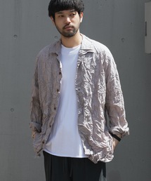 ATTACHMENT シャツ PE/LIポプリン リンクル加工 L/S / PE/LI