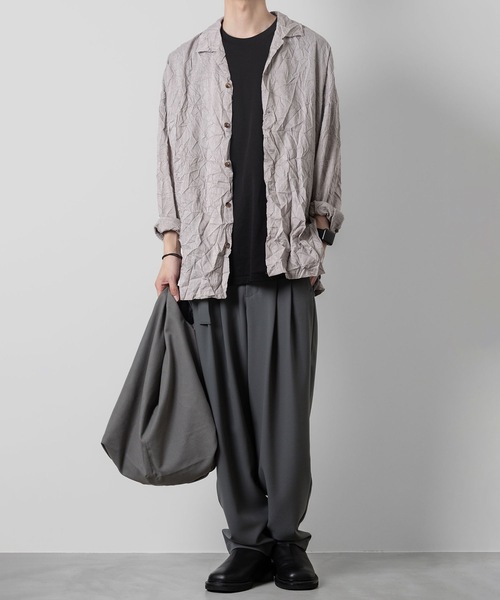 ATTACHMENT（アタッチメント） シャツ PE/LIポプリン リンクル加工 L/S