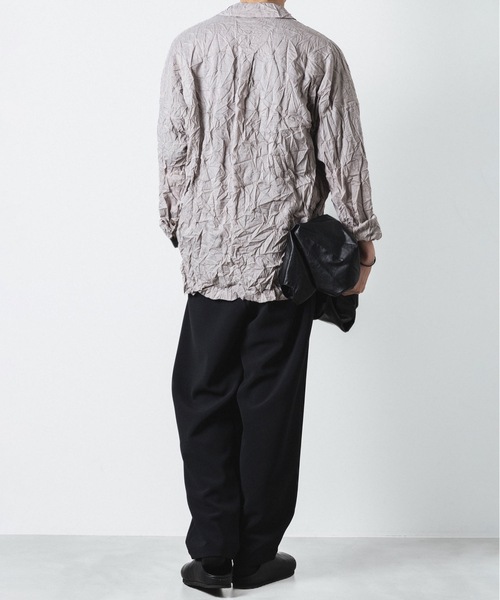 ATTACHMENT（アタッチメント） シャツ PE/LIポプリン リンクル加工 L/S