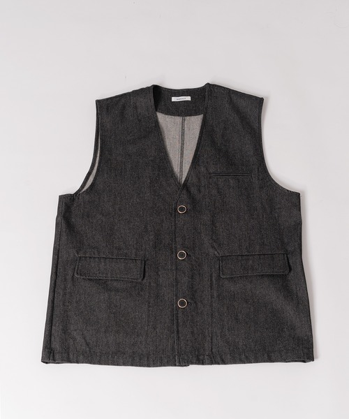 digne cut off gilet ディニュ ベスト ジレ digne cut off gilet ディニュ ベスト ジレ Indigo Denim Reenee