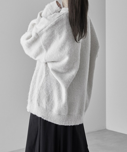 RUUBON セーター ニット 「RUUBON」 crew neck shaggy knit