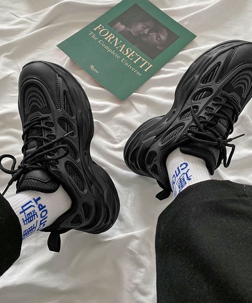 スニーカー volume sole shoes/ボリュームソール ダッドシューズ スニーカー メンズ レディース | Theater code | 04