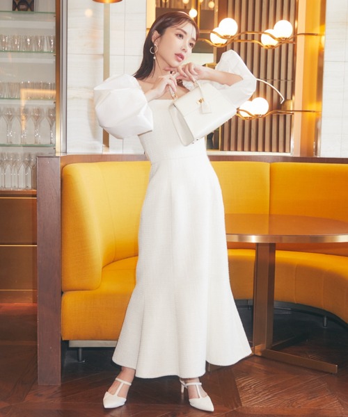 EIMY ISTOIRE（エイミーイストワール） ワンピース パフスリーブ  