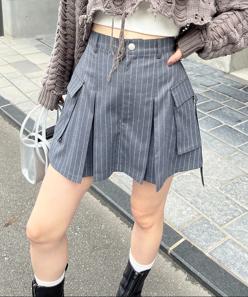 SPIRALGIRL スカート プリーツカーゴミニスカート : ZOZOTOWN