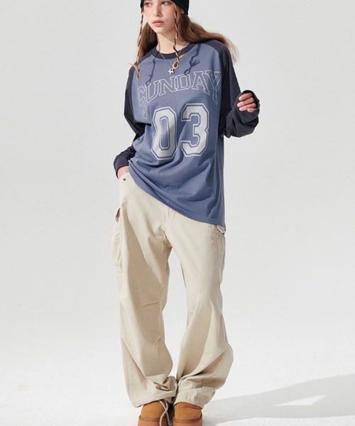 tシャツ WONDER VISITOR／SUNDAYラグラン長袖T 2982982 レディース WONDER VISITOR tシャツ VISITOR／SUNDAYラグラン長袖T 2982982