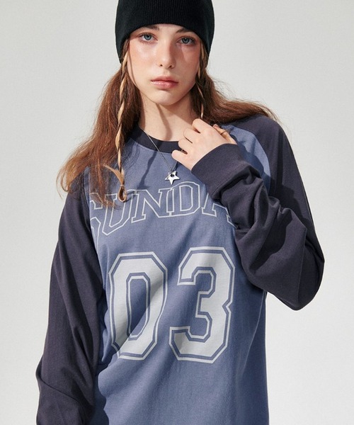 tシャツ WONDER VISITOR／SUNDAY長袖Tシャツ 2982979 レディース WONDER VISITOR tシャツ VISITOR／SUNDAY長袖Tシャツ 2982979