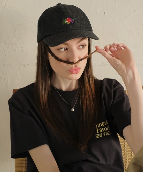 FRUIT OF THE LOOM キャップ 帽子 LOGO EMB デニム LOW CAP