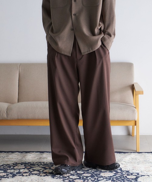 SHIPS.me パンツ 「ZOZO限定」SHIPS.me: ワンタックワイドパンツ