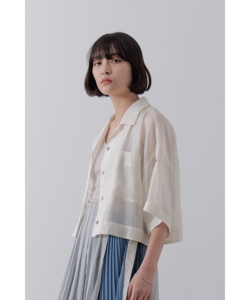 Limue ブラウス シャツ シアクロップドシャツ レディース