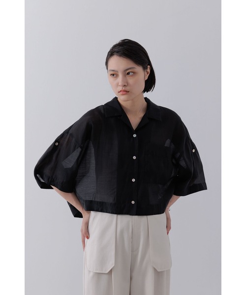 ブラウス シャツ シアクロップドシャツ レディース