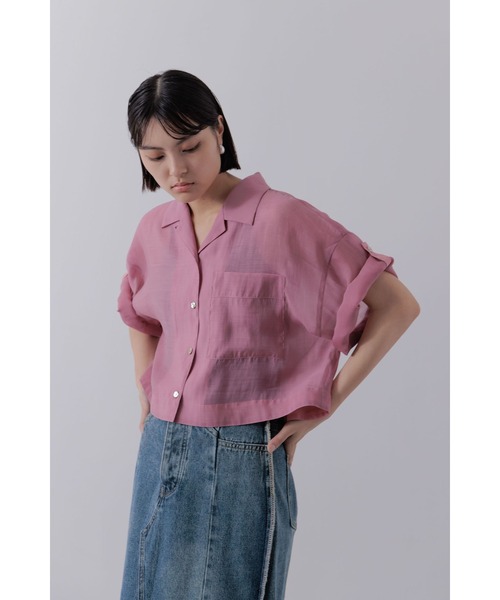 Limue ブラウス シャツ シアクロップドシャツ レディース : ZOZOTOWN