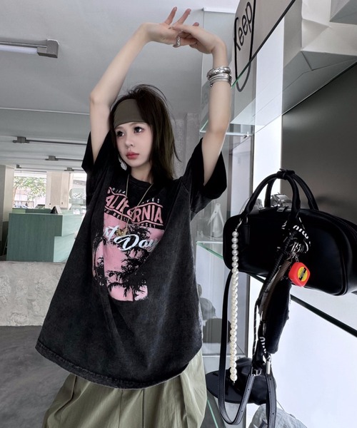 【韓国 Life Work】ビクラドック半袖Tシャツ LW255TS990 韓国 Life Work】ビクラドック半袖Tシャツ LW255TS990 (Life