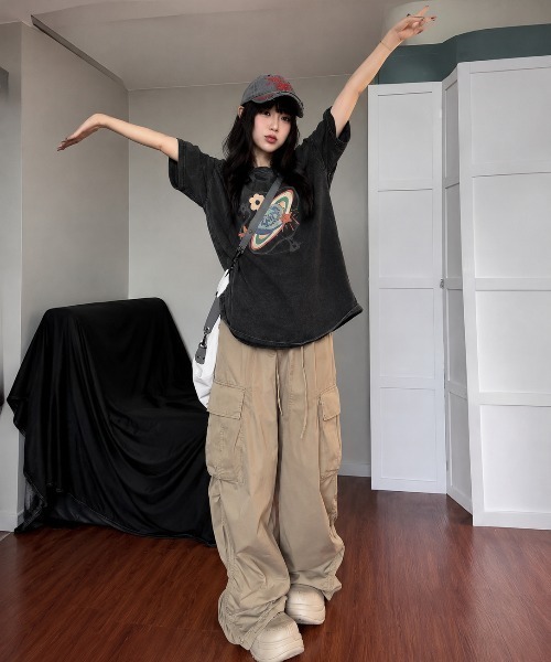 DEVICE（デバイス） tシャツ リゾート グラフィック ピグメント 韓国