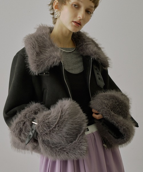 VIOLETTA（ヴィオレッタ） ムートンコート ボアコート ボリューム