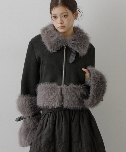 VIOLETTA（ヴィオレッタ） ムートンコート ボアコート ボリューム