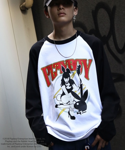 PLAYBOY（プレイボーイ） tシャツ 「PLAYBOY」×「SEQUENZ」 バンド