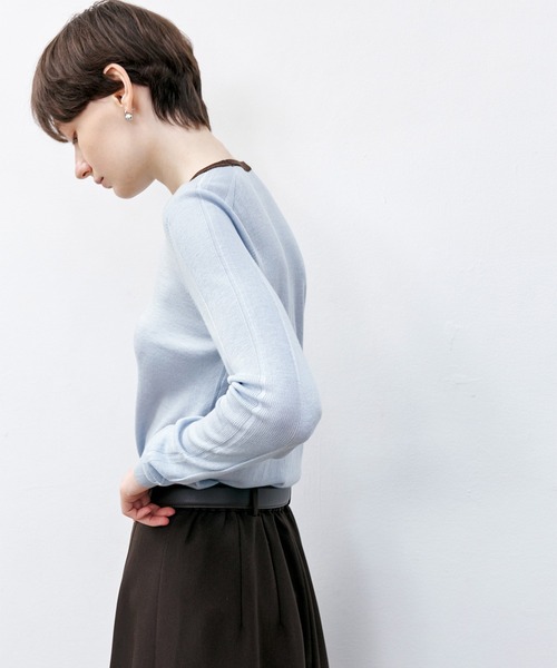 ニット セーター 「tageechita」ベーシックバイカラーニットセーター レディース メンズ tageechita】ベーシックバイカラーニットセーター（ニット