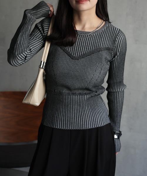 ap retro ニット セーター ビスチェデザイン / プレーティング