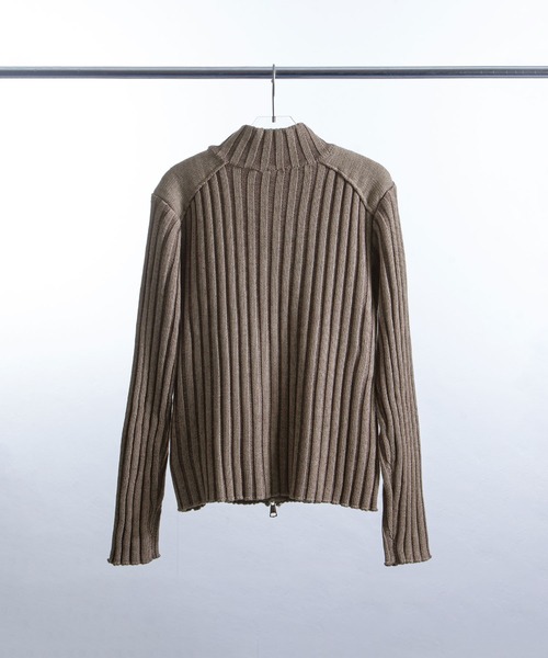 ZIP FIVE -White Line- セーター ニット 「White Line」 コントラスト