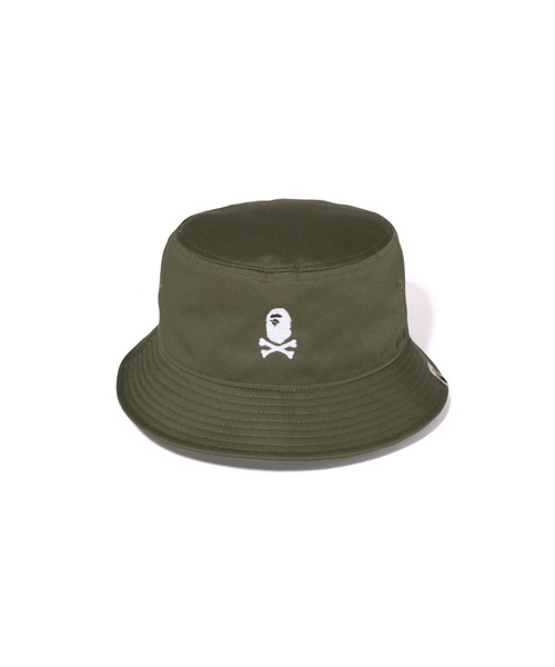 A BATHING APE 帽子 ハット CROSSBONE BUCKET HAT メンズ