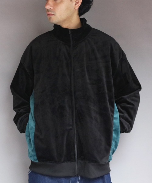 ひろSPORTY&RICH ベロア トラックジャケット ブルゾン ジャージ Sporty & Rich - スクリプト ベロア トラックジャケット | HBX