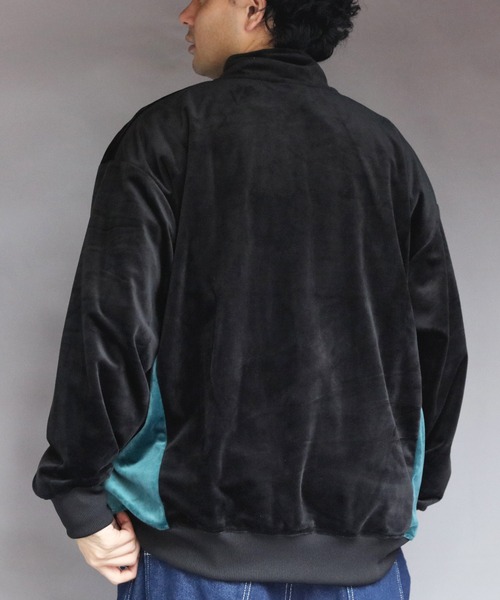 DAKS ベロア ジャケット 8 ブルゾン アウター ベロア切替トラックジャケット メンズ
