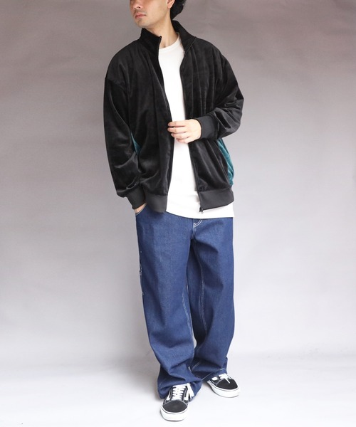 LAD MUSICIAN ベロア トラックジャケット44 ブルゾン　Lサイズ LAD MUSICIAN（ラッドミュージシャン）の「VELOUR TRACK JACKET