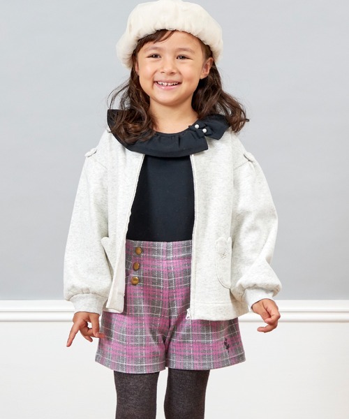 KP スカラップポケット裏シャギージップアップ(90〜140) キッズ 子供服
