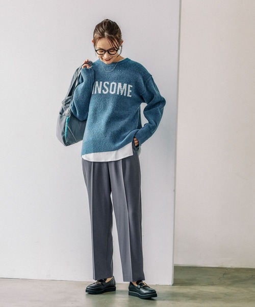 GLOBAL WORK（グローバルワーク） ニット セーター フワフワHugmeロゴ