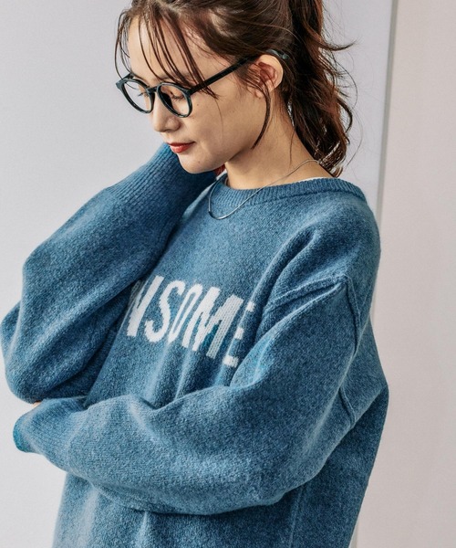 GLOBAL WORK（グローバルワーク） ニット セーター フワフワHugmeロゴ