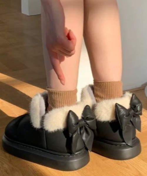 ブーツ バッグリボンムートンブーツ レディース : ZOZOTOWN Yahoo!店