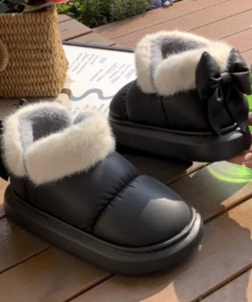 新品　 UGG　　ムートンブーツ　バッグリボン　黒　ブラック　24　ブーツ ブーツ バッグリボンムートンブーツ レディース : ZOZOTOWN Yahoo!店