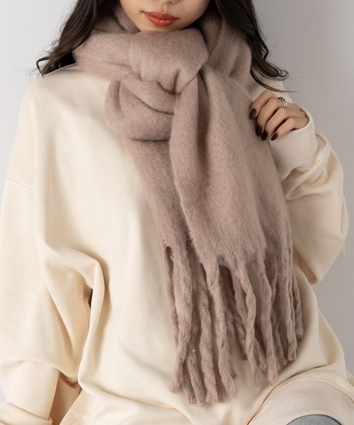 70’s Andrew Stewart モヘアマフラー 配色◎ SETUP7（セットアップセブン） ストール マフラー 「SETUP7」モヘア