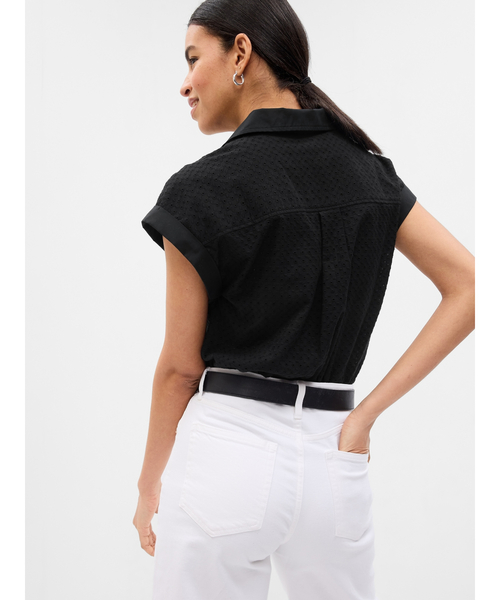 「GAP」 半袖シャツ X-SMALL ブラック レディース_画像2
