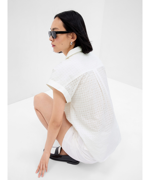 「GAP」 半袖シャツ X-SMALL ブラック レディース_画像3