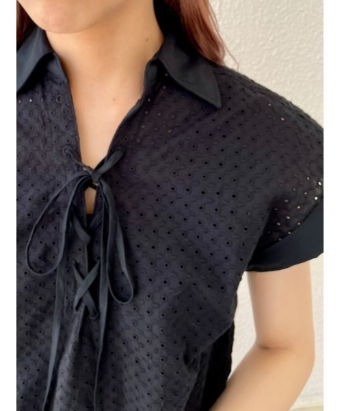 「GAP」 半袖シャツ X-SMALL ブラック レディース_画像9